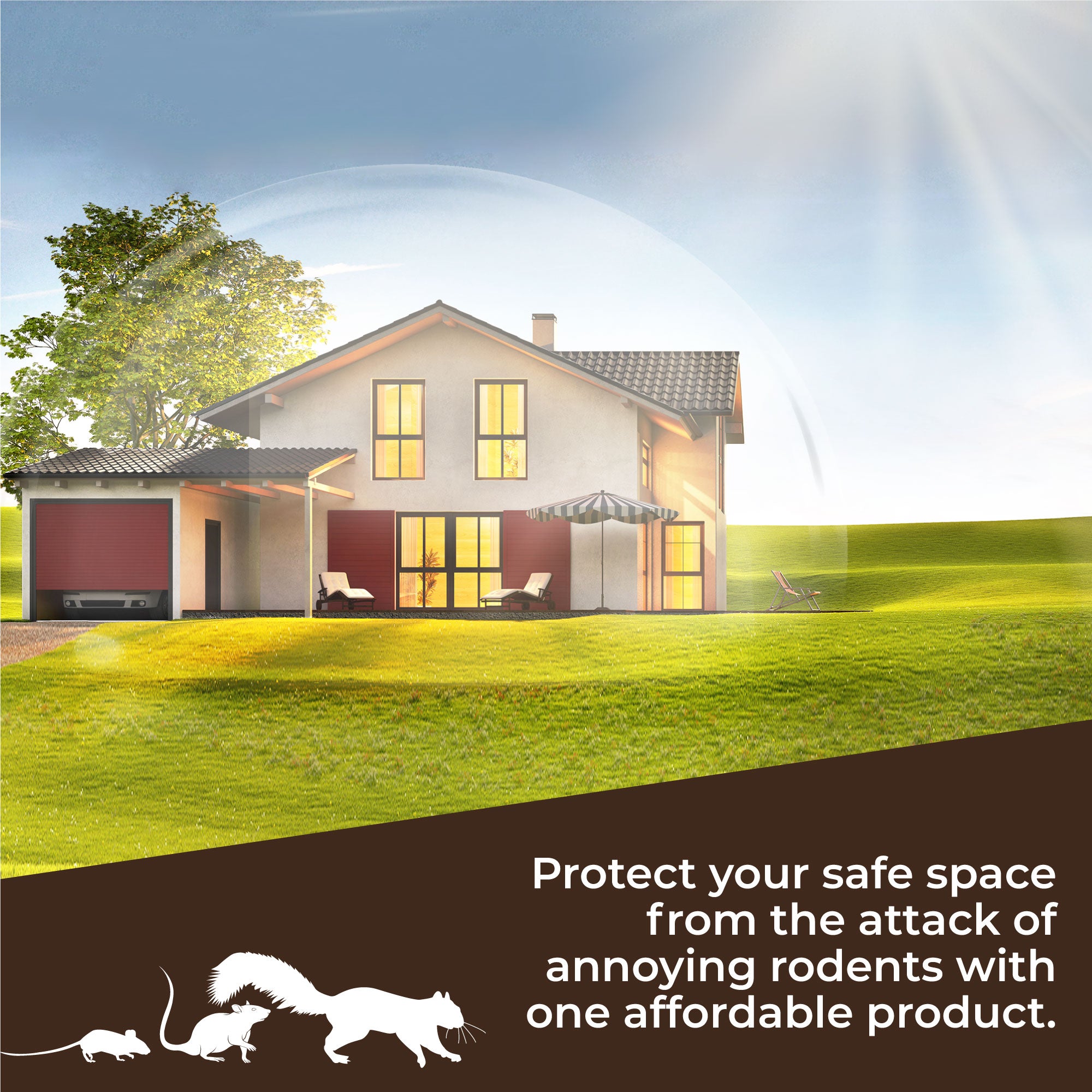 Natural Rodent Repellent Spray - Safe & Effective Mouse & Rat Deterrent for Home, Garage & Garden - Peppermint Oil Pest Control Solution for Indoor & Outdoor Use