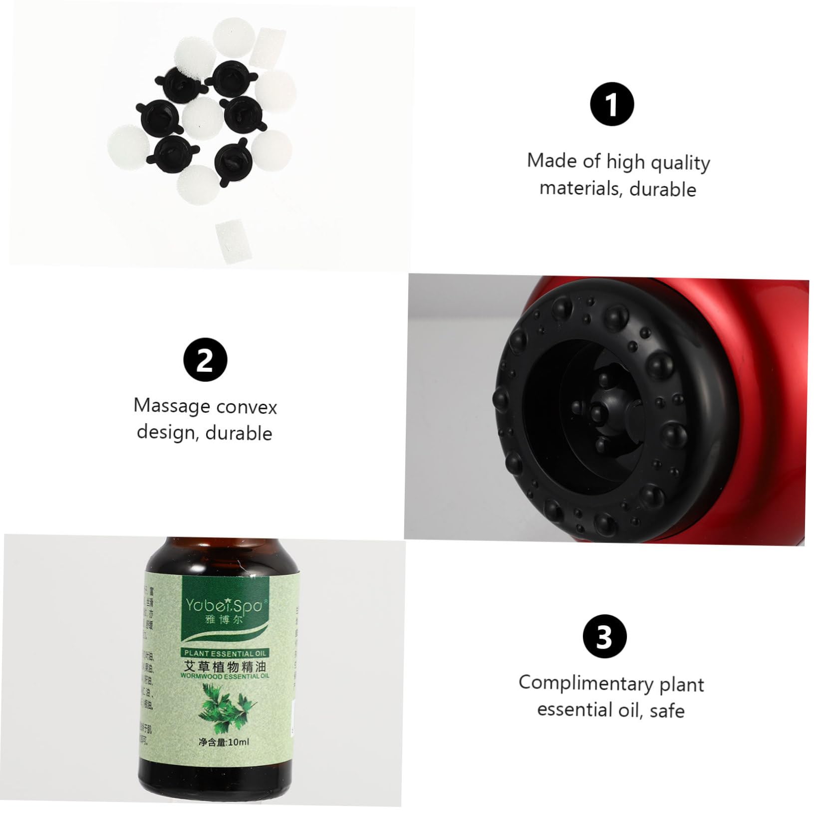 Beaupretty Electric Body Scraper Tool Set - ABS Red Massager for Back Pain Relief & Muscle Relaxation | Perfect for Home Spa, Fitness Recovery, and Beauty Therapy