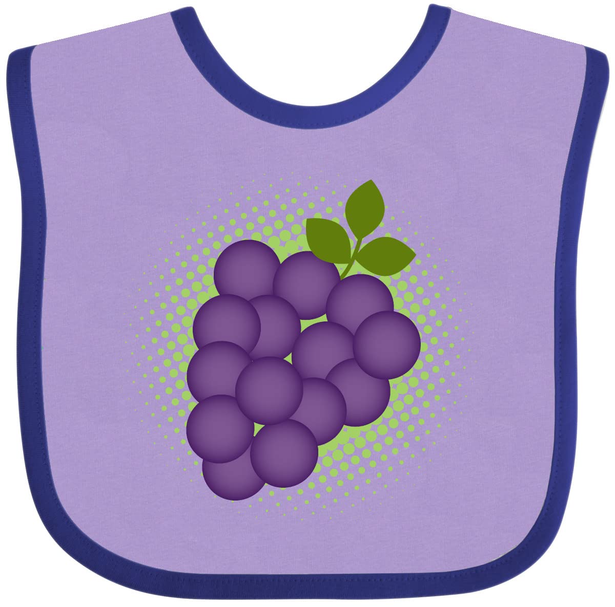 Inktastic Grapes Vineyard Fruit Grape Grower Baby Bib - Soft Cotton Drool Bib for Infants & Toddlers - Perfect for Feeding, Teething, and Messy Playtime