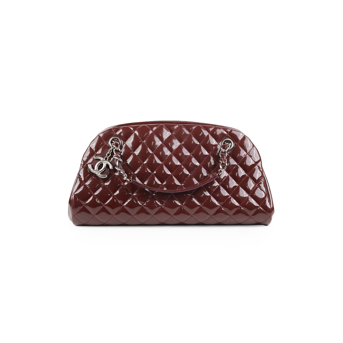 Chanel Mademoiselle Patent Leather Handbag in Dark Red - Luxury Crossbody Purse for Women, Perfect for Evening Parties & Date Nights