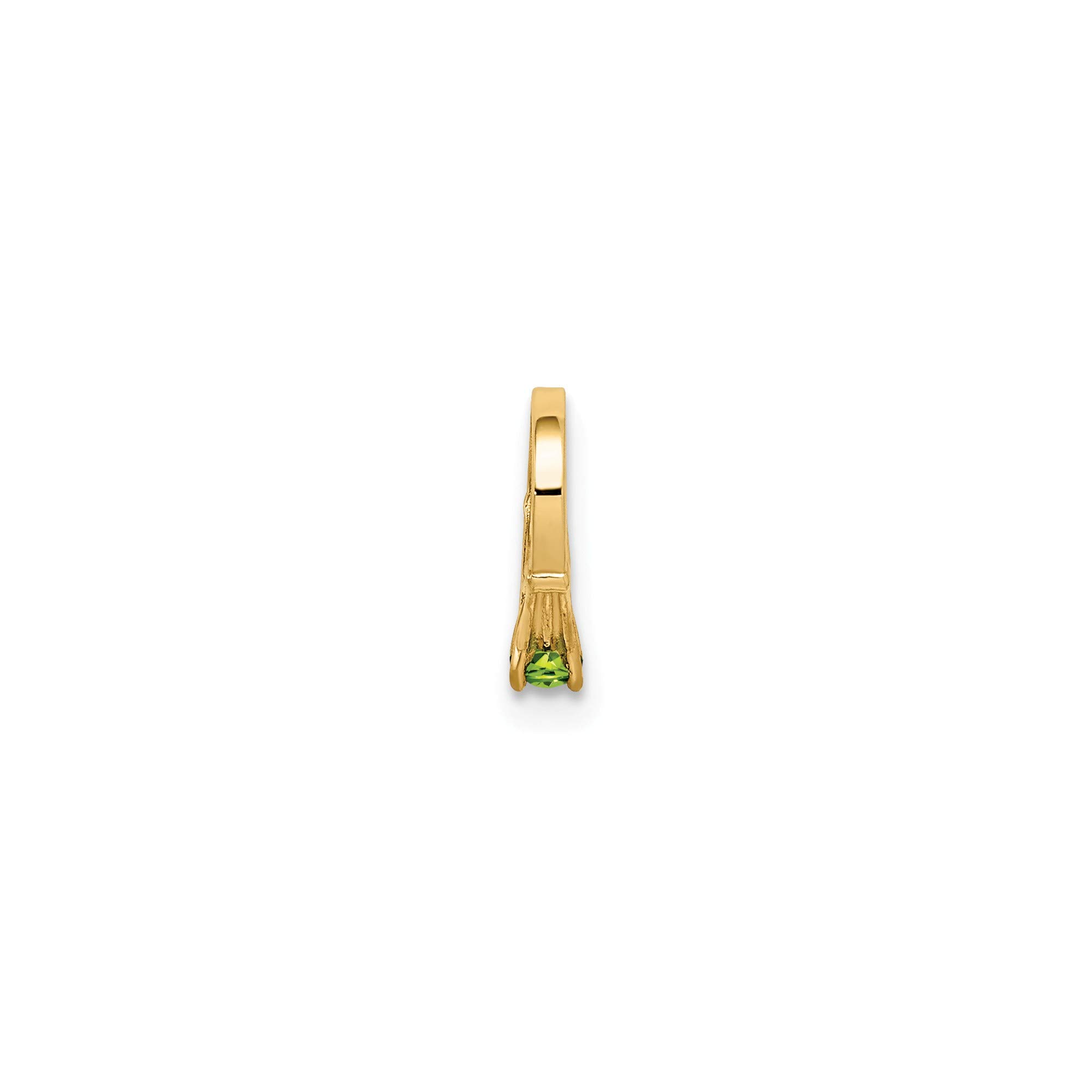 14K Yellow Gold Ring with Green Glass Stone Charm for Elegant Occasions