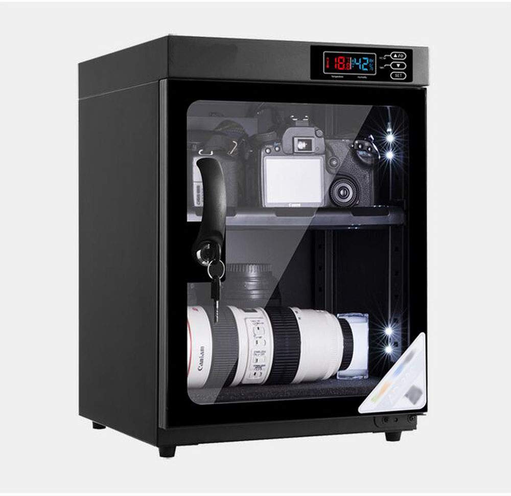 INTBUYING 30L 2-Layer Digital Control Camera Dehumidifier Box - Moisture Proof Dry Cabinet for DSLR Lenses, Cameras & Electronics - Perfect for Humid Climates & Long-Term Equipment Storage