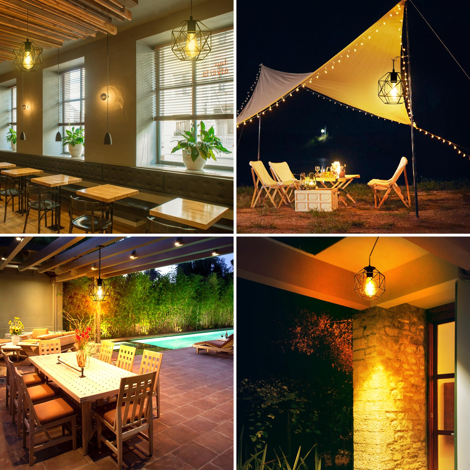 Solar Hanging Lights Waterproof for Outdoor & Indoor - Home, Shed, Garage