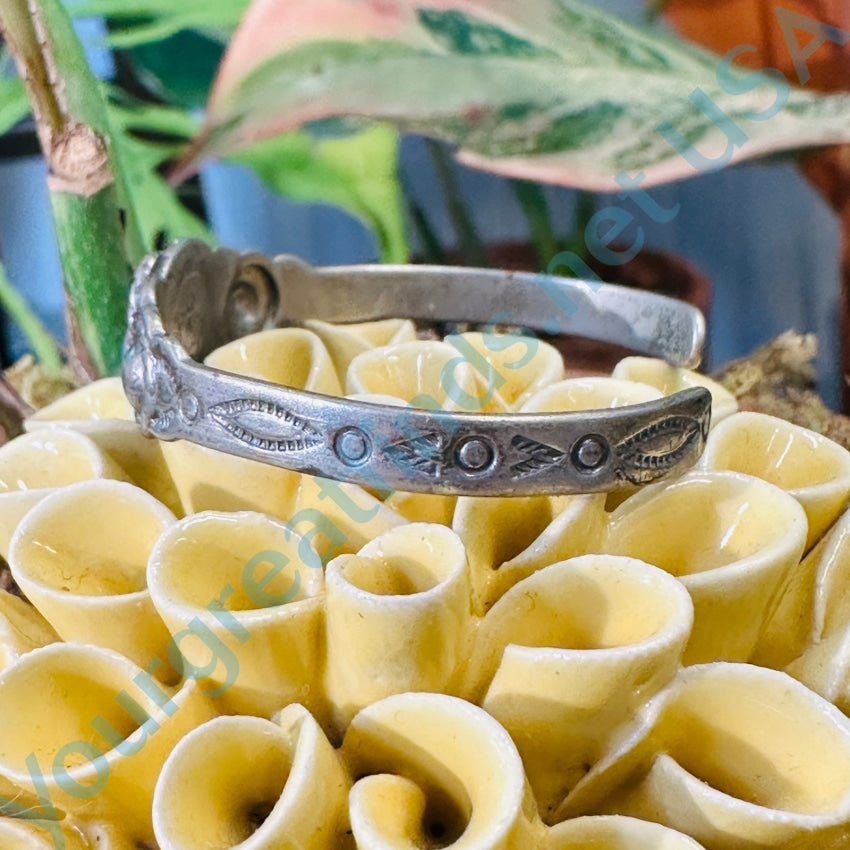Vintage Southwestern Nickel Silver Heart Bracelet with Bells for Kids | Handmade Children's Jewelry | Perfect for Festivals, Parties & Special Occasions