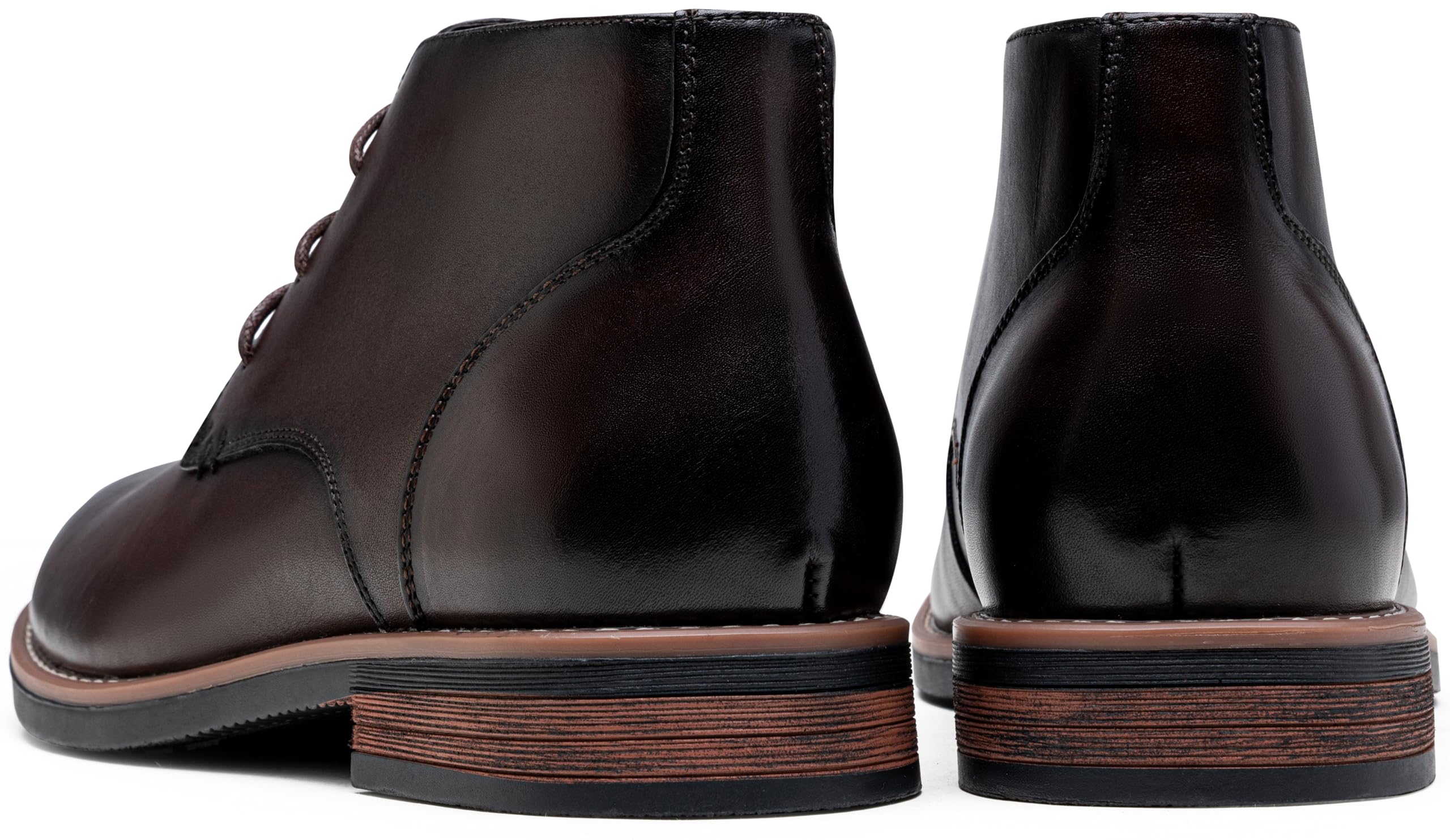 Premium Jousen Men's Chukka Boots - Genuine Leather Ankle Boots for Casual & Business Wear | Stylish Black Leather Shoes for Men | Perfect for Office, Travel & Outdoor Activities