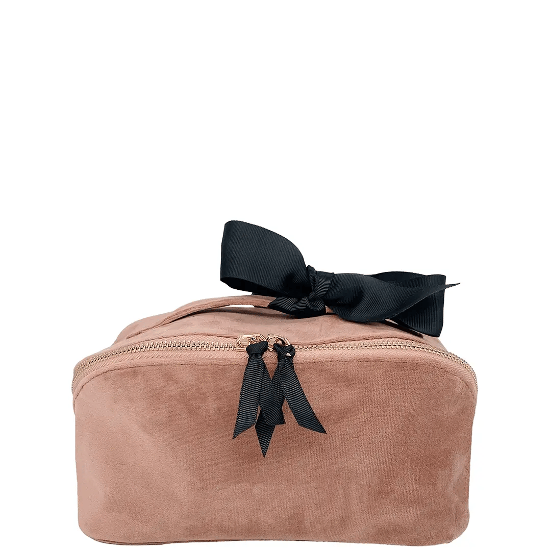 Pink Velvet Accordion Box for Makeup & Toiletry Storage - Travel Organizer, Cosmetic Case, Jewelry Holder - Perfect for Home, Office & Travel Use