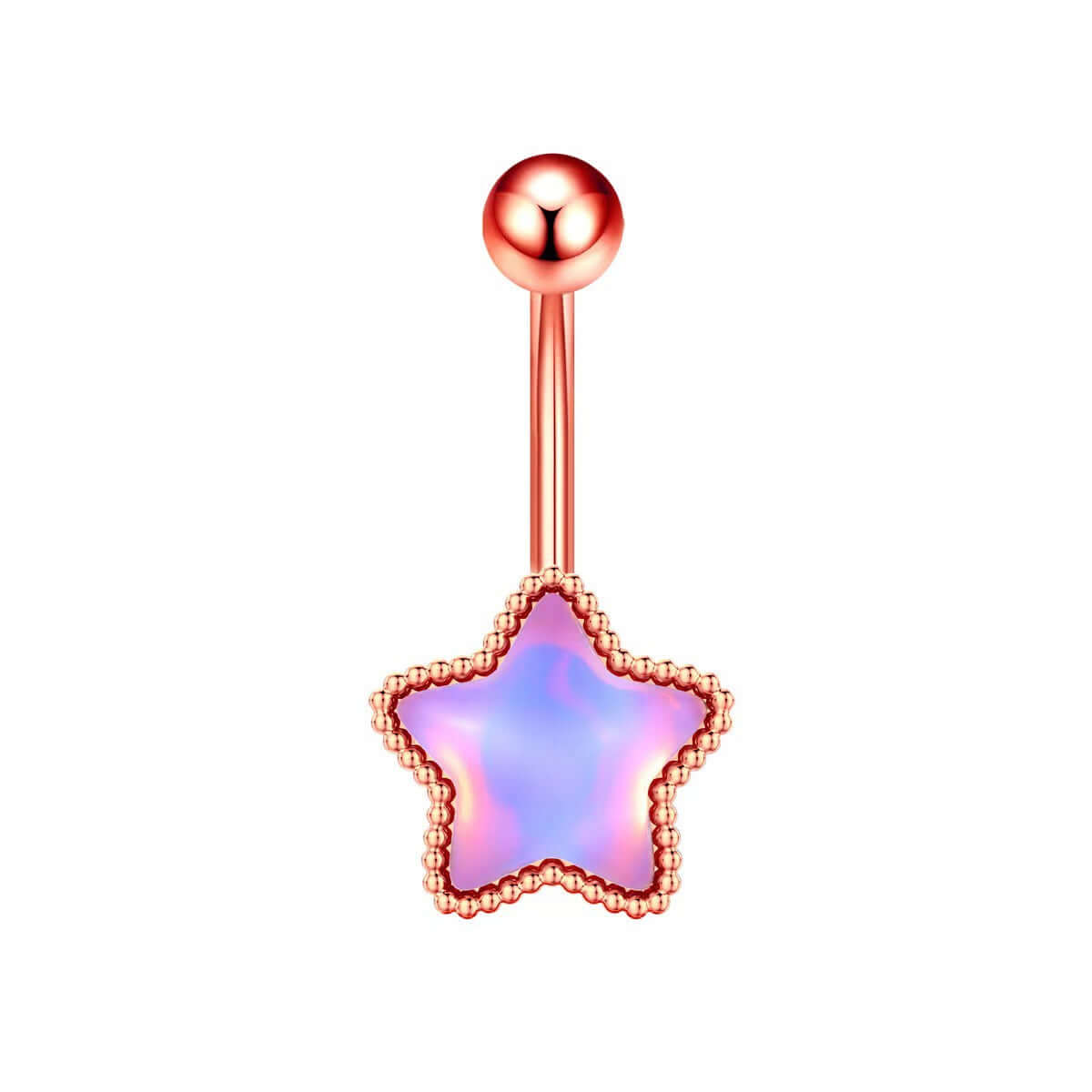 Glow in the Dark Belly Button Rings - Moon Star Design | Body Jewelry for Women | Perfect for Night Parties, Raves & Unique Fashion Looks