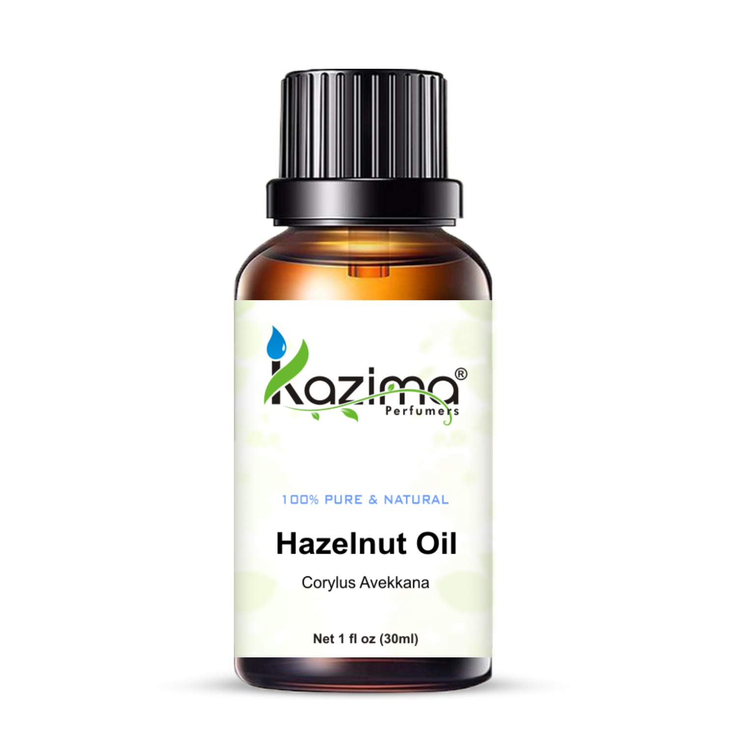 KAZIMA 100% Pure Natural Hazelnut Carrier Oil - Undiluted, Cold Pressed for Skin & Hair Care | Perfect for Aromatherapy, Massage & DIY Beauty Recipes