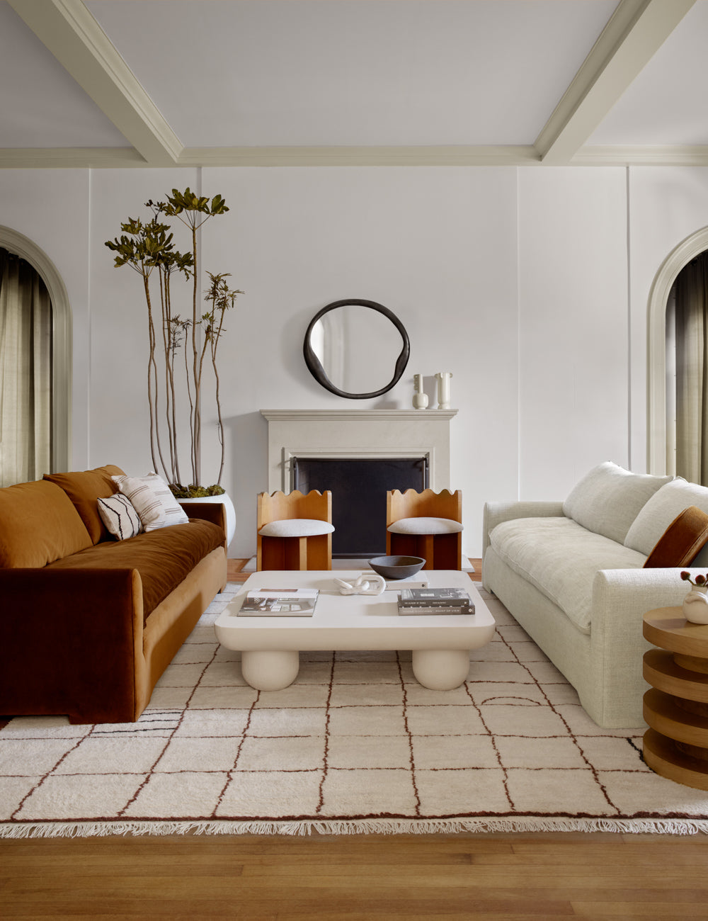 Clouded Square Coffee Table by Sarah Sherman Samuel - Modern Minimalist Living Room Centerpiece for Home Decor
