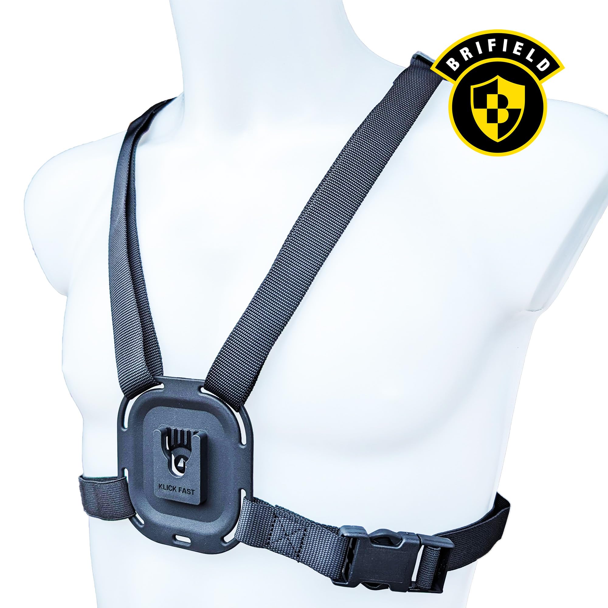 Brifield BR1 1512p HD Body Worn Camera - 64GB Professional Wearable Bodycam with Klickfast Strap & USB-C for Security Guards, Bouncers, Door Staff - Ideal for Personal Protection, Nightclub Security, and Law Enforcement Surveillance