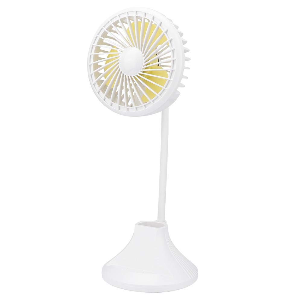 Gerioie Mini Desktop Fan - 360° Rotatable USB Small Fan with Soft Tube Design | Portable for Office, Travel, Camping & Home Use | Quiet Cooling for Workstation, Bedroom & Outdoor Activities (White)