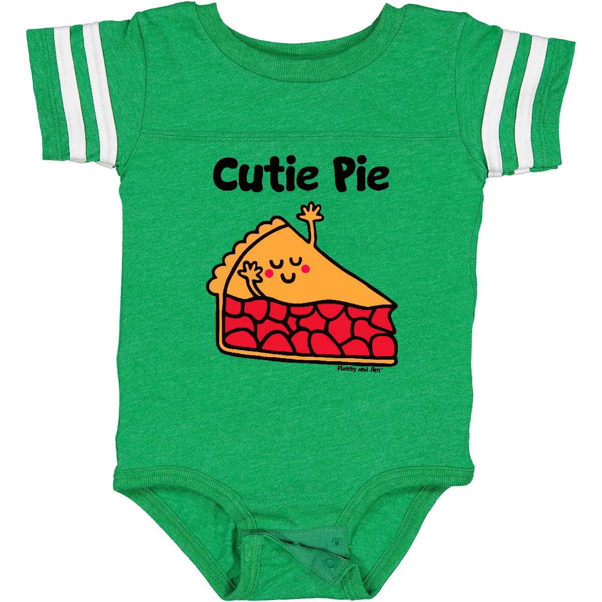 Inktastic Cutie Pie Baby Bodysuit - Flossy and Jim Design | Soft Cotton Infant Onesie for Newborns & Toddlers | Perfect for Playdates, Photo Shoots & Everyday Wear