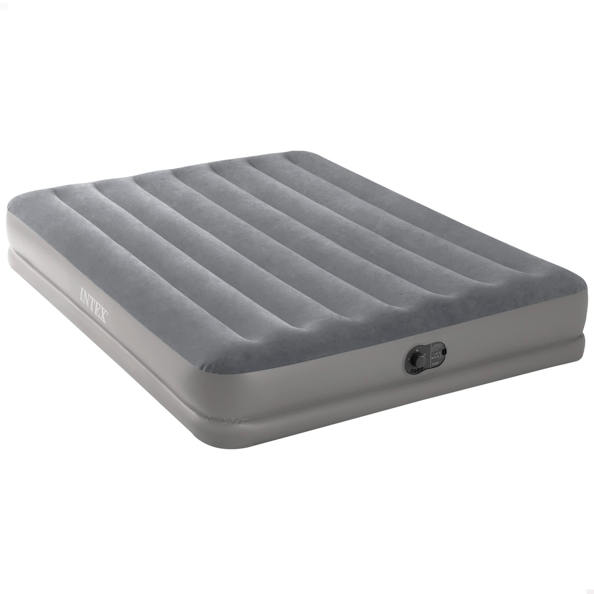 Intex Dura-Beam Standard Series Prestige Mid-Rise Air Mattress with Built-in USB Air Pump - Fast Inflation for Camping, Guest Beds & Home Use