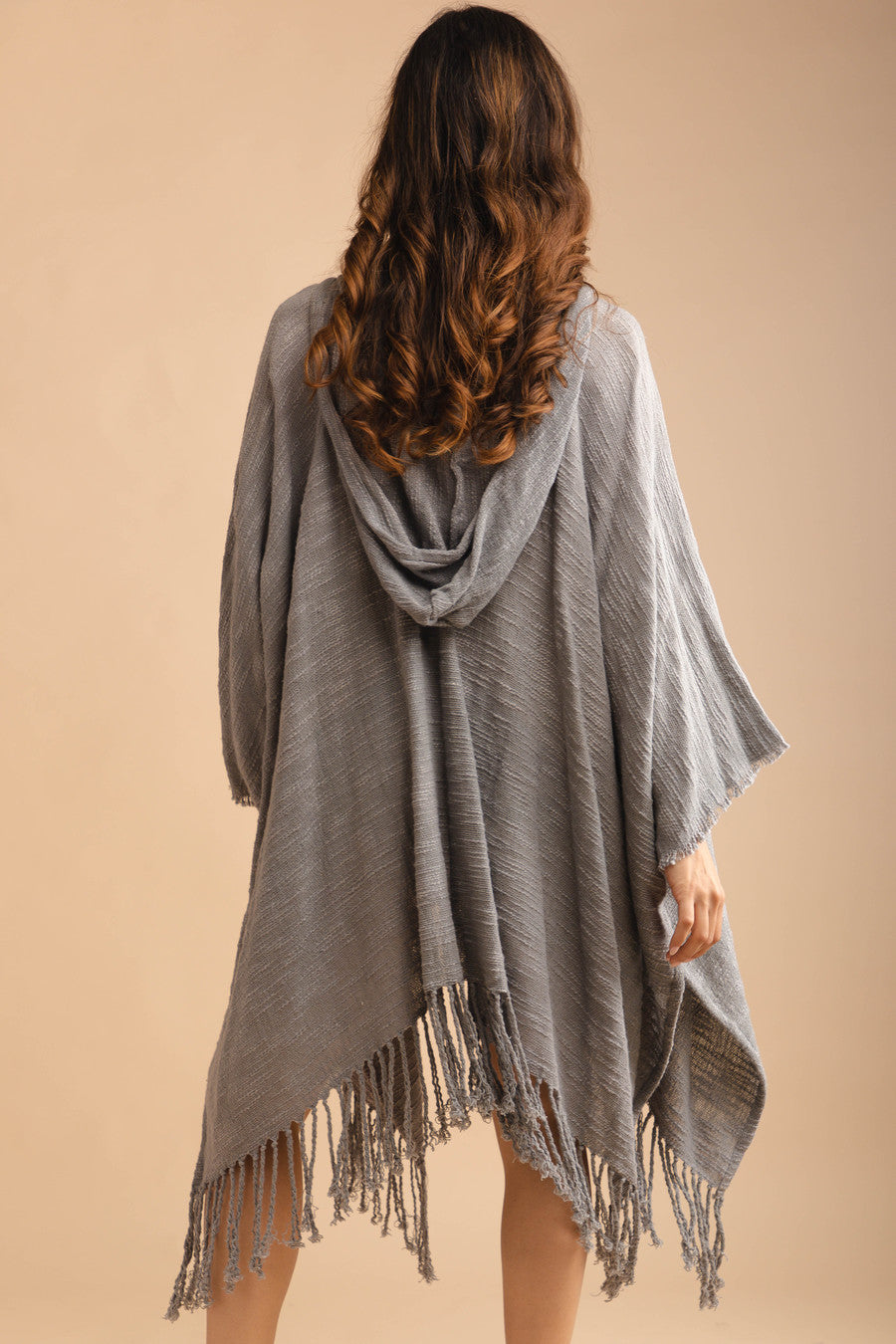 Lightweight Cotton Fringed Kimono Cover Up - Beachwear, Poolside, Summer Vacation & Boho Fashion Outfit
