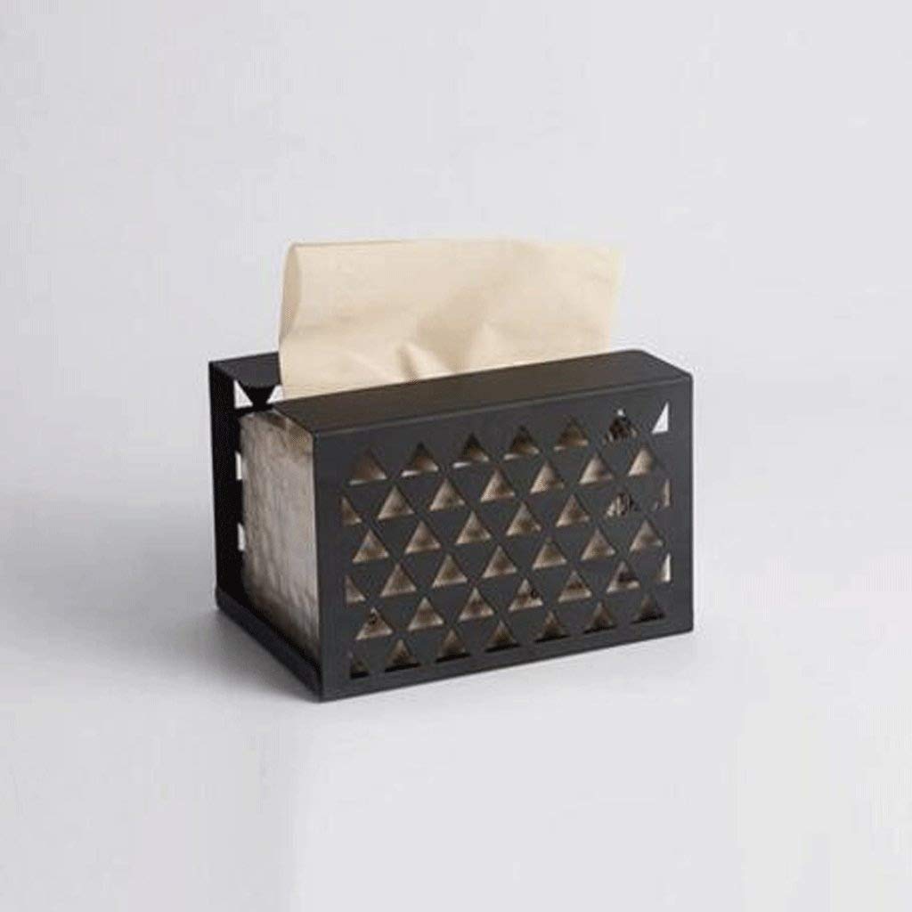 Modern Square Plastic Tissue Box Cover Holder - Stylish Bathroom Vanity & Bedroom Decor for Nightstands, Desks, Dressers | Home Office & Living Room Organization Accessory