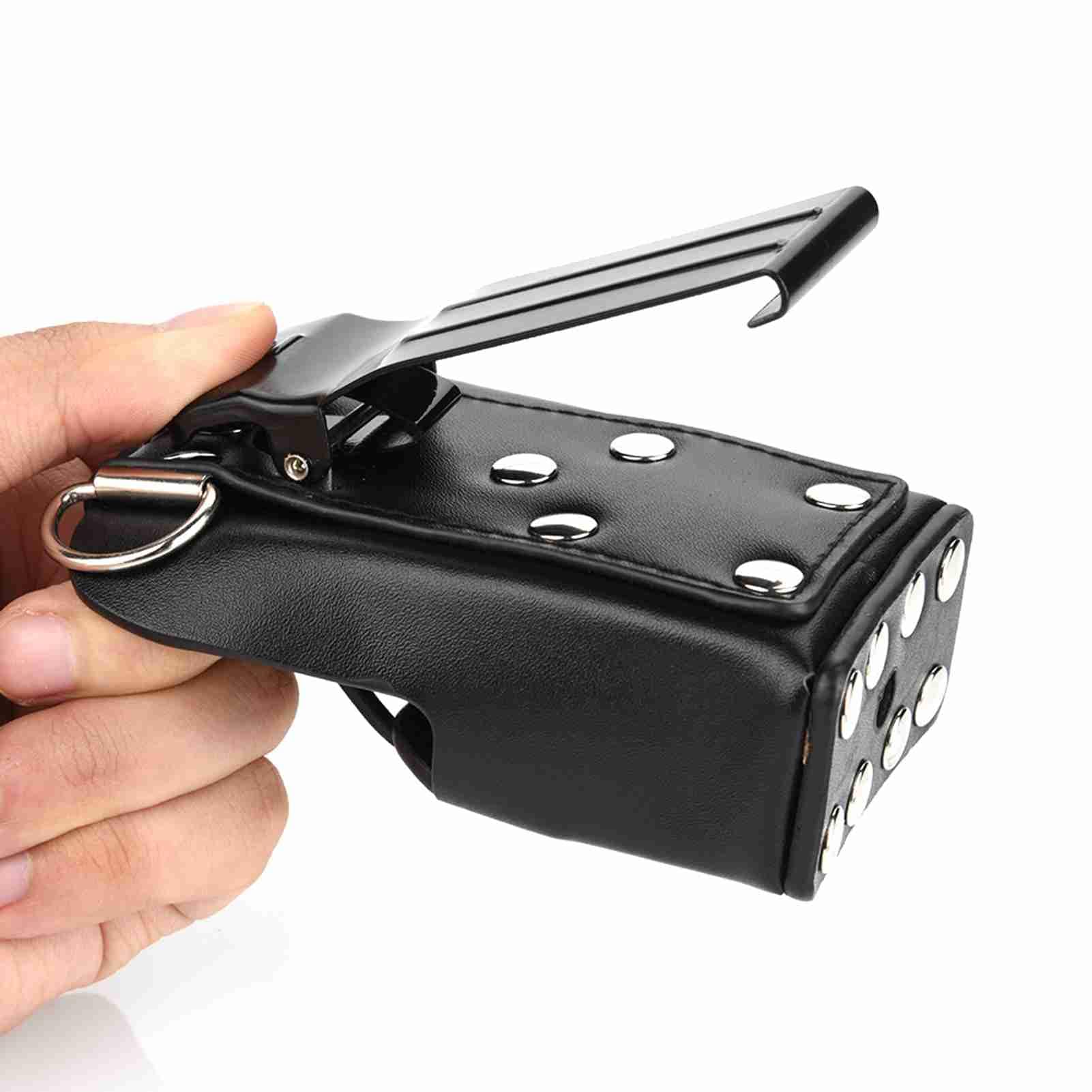 Durable Leather Case Holder for Two-Way Radios - Compatible with Motorola GP328plus, GP338plug, GP344, GP388 - Heavy Duty Holster with Lanyard for Secure Carrying - Perfect for Construction, Security & Outdoor Communication