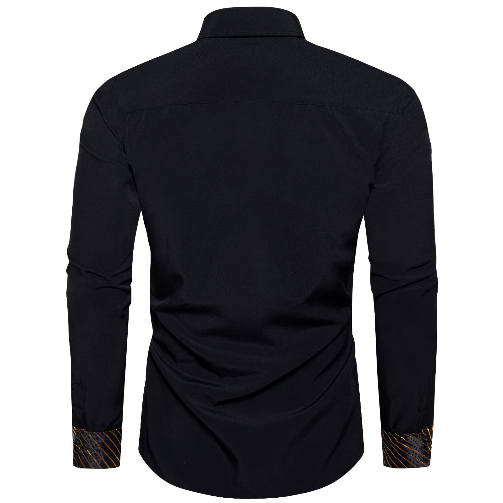 DiBanGu Men's Button Down Shirts - Long Sleeve Casual Dress Shirts, Regular Fit Cotton Business Shirt with Contrast Inner Collar for Office, Work & Formal Occasions