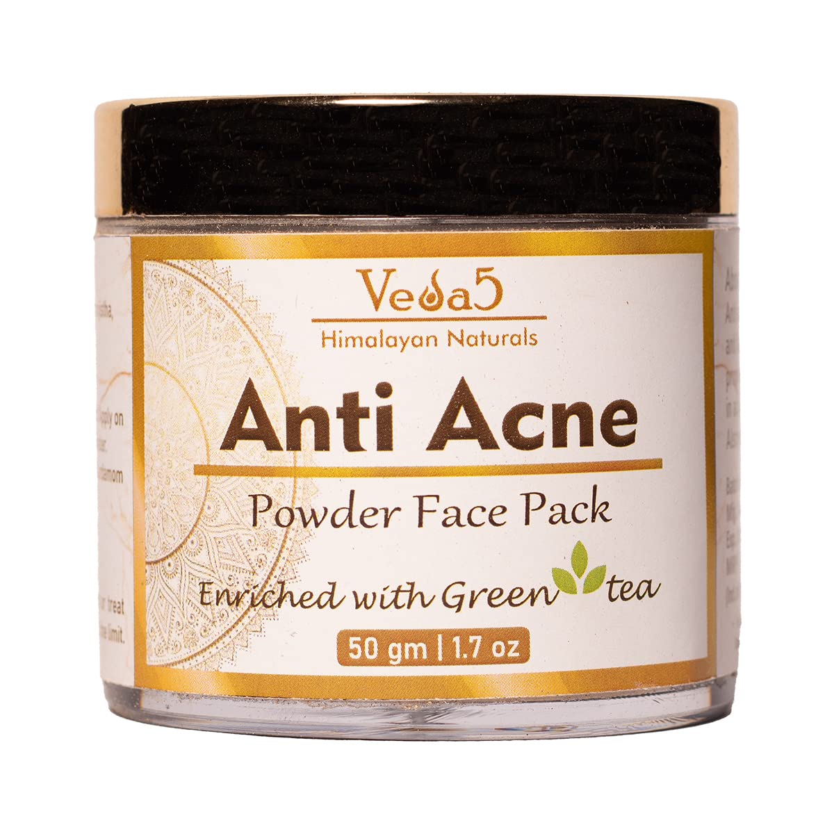Veda5 Ayurvedic Anti Acne Face Mask with Green Tea Extract | Fights Acne, Reduces Pigmentation & Controls Oil | Brightens Skin, Deeply Nourishes & Hydrates | Suitable for All Skin Types | 50g - Himalayan Naturals | Perfect for Daily Skincare Routine & Acne-Prone Skin Treatment