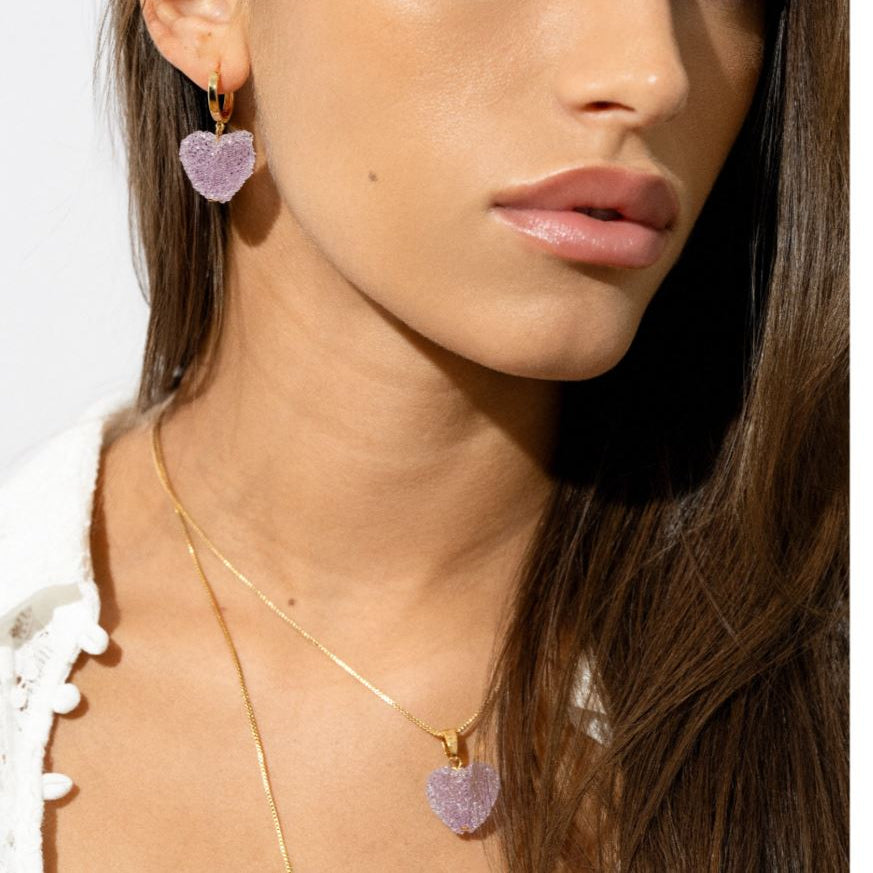 Tutti Frutti Jelly Heart Hoop Earrings for Women - Sweet & Playful Fashion Jewelry - Perfect for Valentine's Day, Parties & Everyday Wear