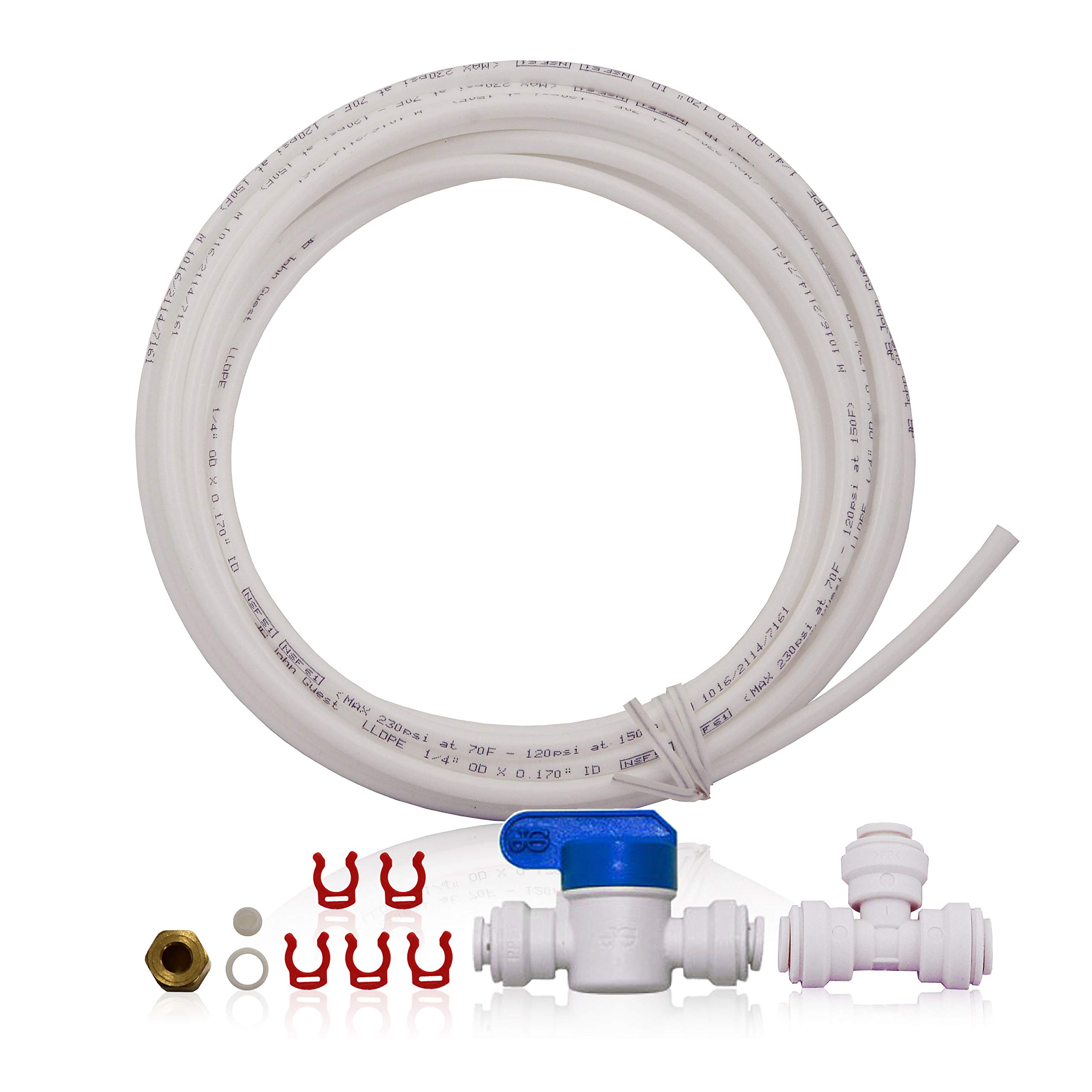 APEC Water Systems ICEMAKER-KIT-RO-1-4 Reverse Osmosis Ice Maker Kit - Compatible with Refrigerators & Water Filters - Perfect for Home, Office, and Commercial Use