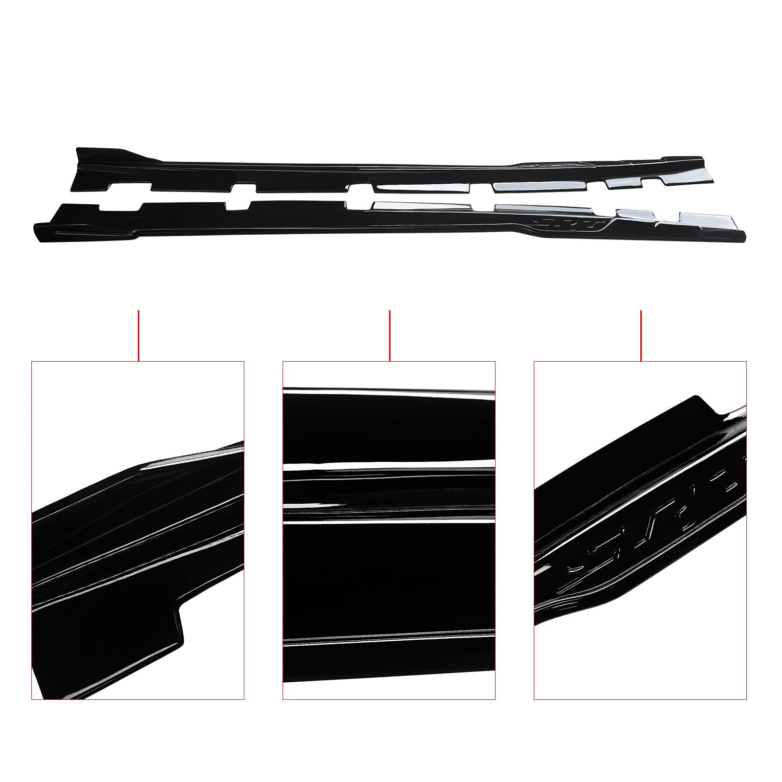 NINTE Side Skirts for 2011-2018 Dodge Charger RT R/T SXT - Gloss Black Rocker Panel Extensions & Splitters | Car Body Kit Upgrade for Enhanced Style & Protection