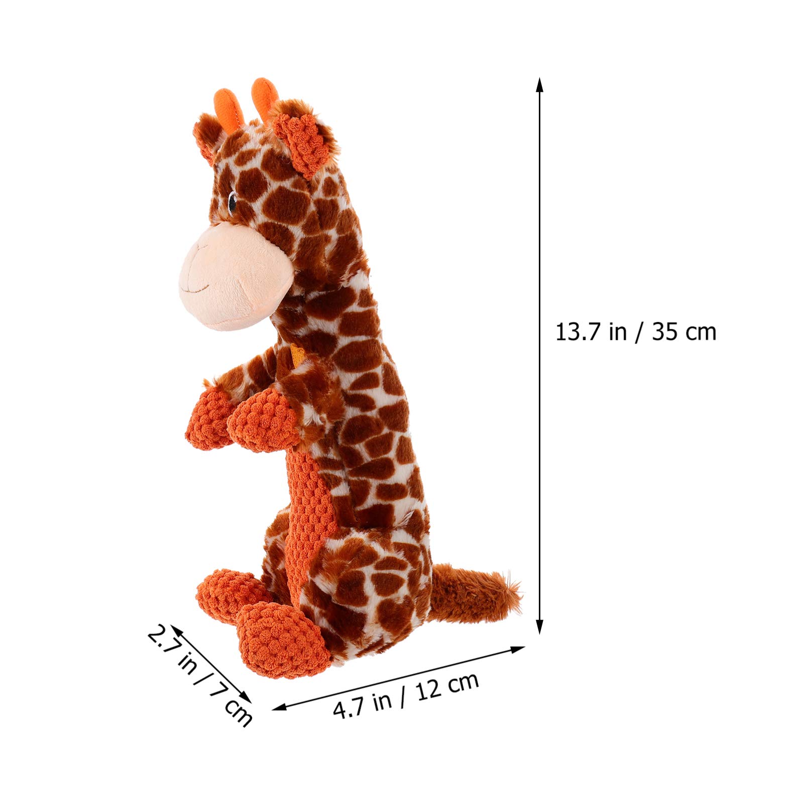 Balacoo Squeaky Giraffe Dog Toy - Durable Plush Chew Toy for Puppies & Small Pets, Teething Relief & Interactive Play - Perfect for Indoor Playtime, Training Rewards & Anxiety Relief