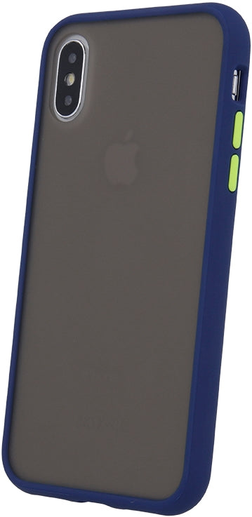 Apple iPhone 7 Hard Shell Case with Colored Buttons - Blue | Protective Cover for Everyday Use, Travel & Work