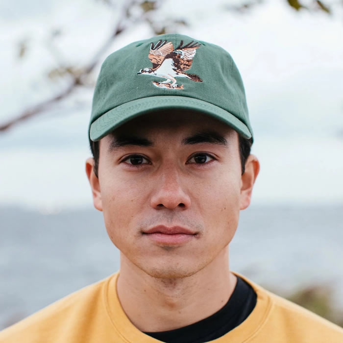 Bird Collective Osprey Hat - Stylish Pine Green Outdoor Cap for Bird Watching, Hiking & Nature Adventures | Unisex Sun Protection Headwear