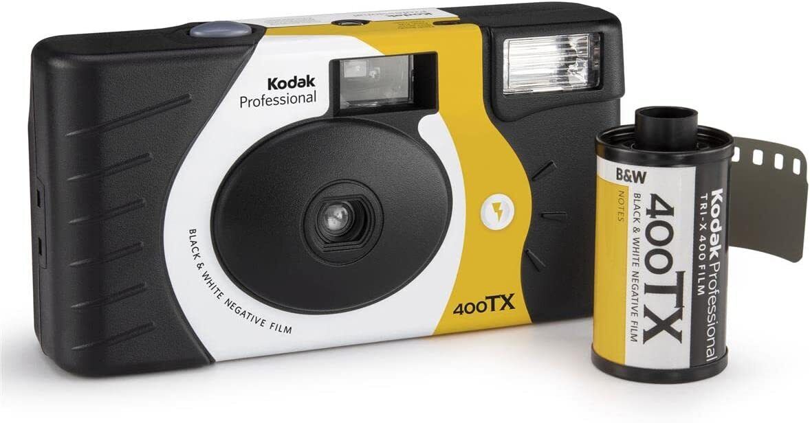 Kodak Professional Tri-X 400 Black & White Disposable Film Camera - 27 Exposures | Vintage Style Photography for Street, Travel & Documentary Use