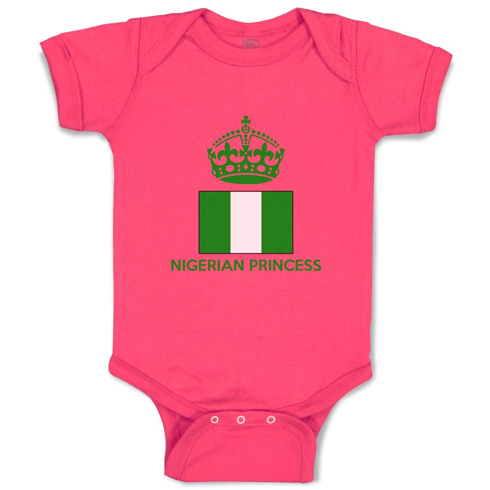Custom Nigerian Princess Crown Baby Bodysuit - Soft Cotton Unisex Infant Clothes for Boys & Girls - Perfect for Photoshoots, Birthday Parties & Special Occasions