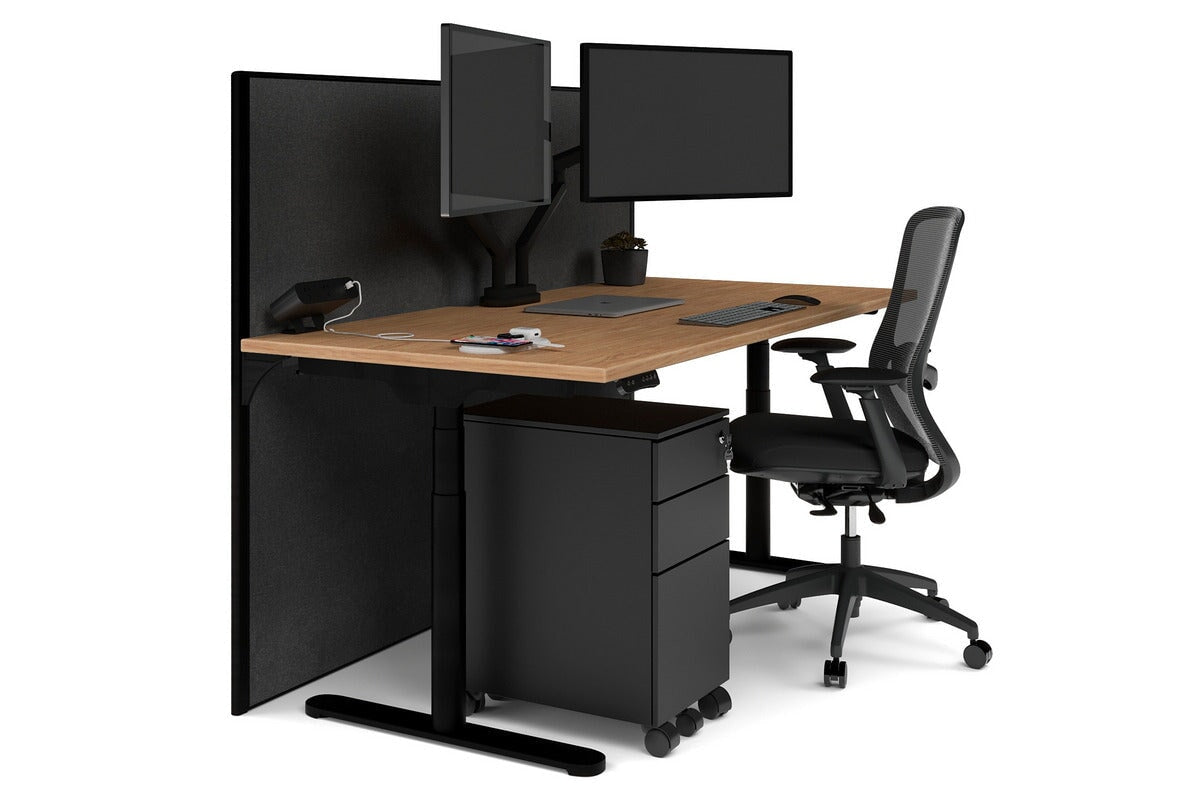 Flexi Premium Height Adjustable Single Workstation Desk - 1600L x 800W with Cable Management Scallop | Ergonomic Standing Desk for Home Office & Workspace