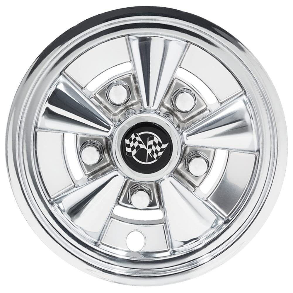 GTW Rally Classic 10 Inch Golf Cart Wheel Covers Hub Caps - Chrome Finish Universal Fit for 10