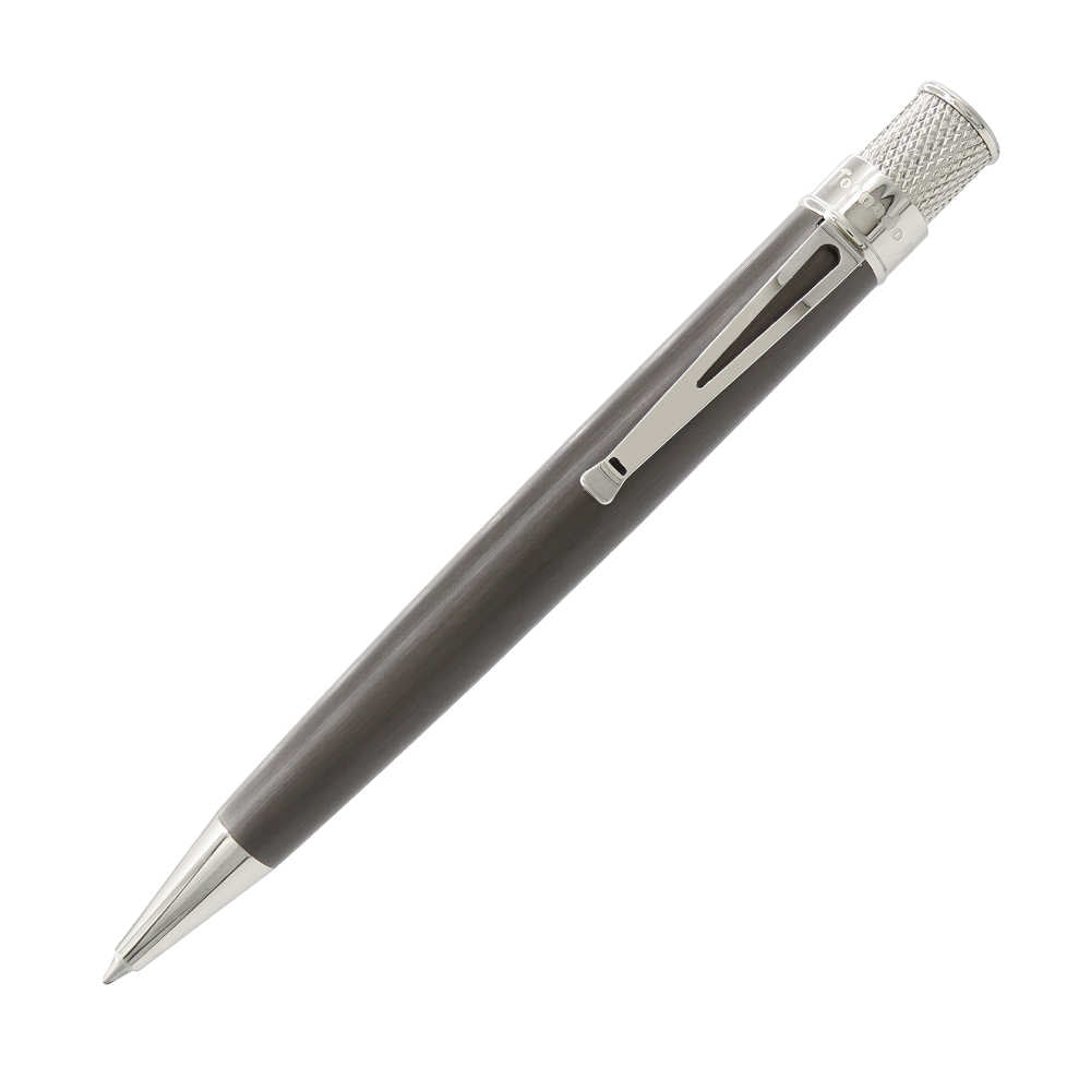 Retro 51 Tornado Rollerball Pen - Black Nickel Platinum Finish | Premium Writing Instrument for Office, Journaling & Gift Giving