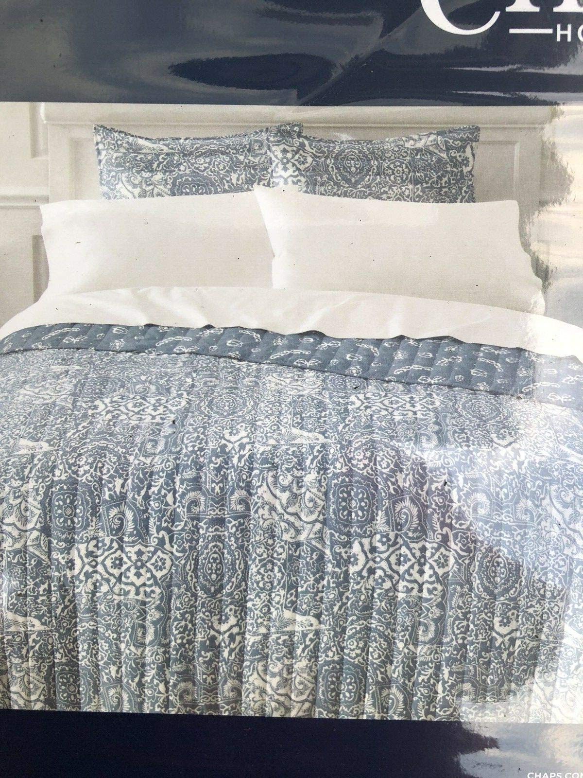 Chaps Home Comforter Set - Full/Queen Size Soft Bedding in Blue - Perfect for Master Bedroom, Guest Room & Cozy Home Decor