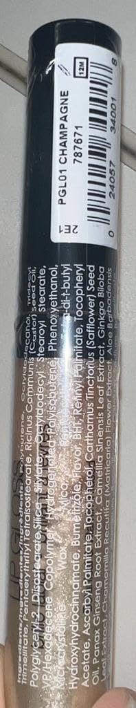 Palladio Vitamin E & Aloe Lip Gloss - Non-Sticky, Hydrating Lip Gloss with Intense Color & Shine - Reduces Lip Wrinkles, Softens Lips - Champagne Shade - Perfect for Daily Wear, Date Nights & Special Occasions
