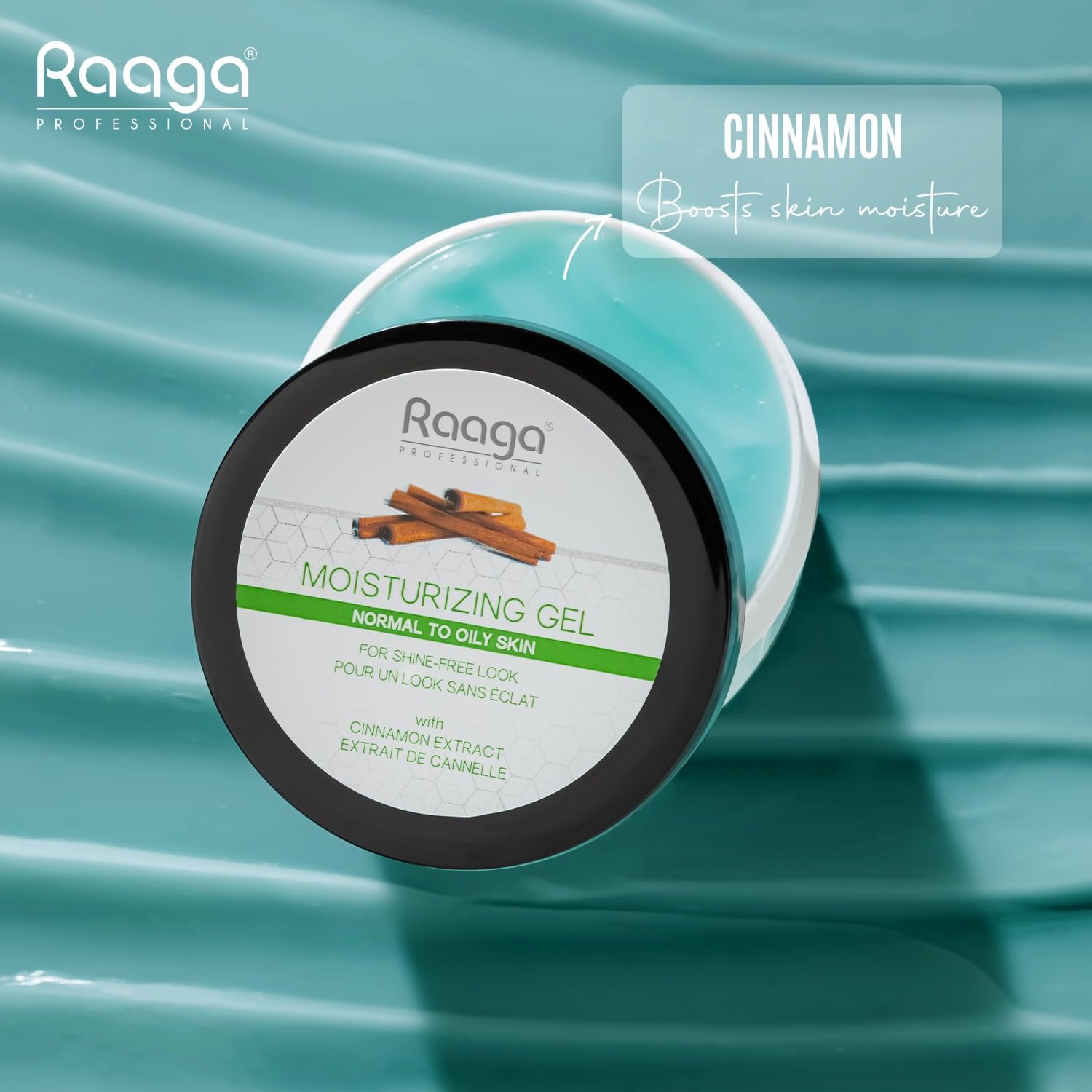 Raaga Professional Moisturizing Gel with Cinnamon & Tea Tree Extract - Non-Sticky, Shine-Free for Normal to Oily Skin - 50g | Hydrating Face Care for Daily Use & Makeup Prep