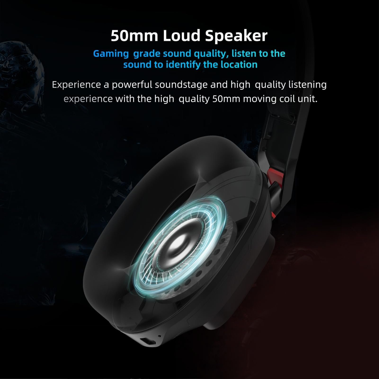 GOWENIC Wireless Bluetooth Gaming Headset with Noise Cancelling Mic - Foldable Over-Ear Headphones with Soft Memory Foam & Surround Sound for PS4/PS5, Xbox One, PC, Laptop - Perfect for Gaming, Streaming & Online Meetings