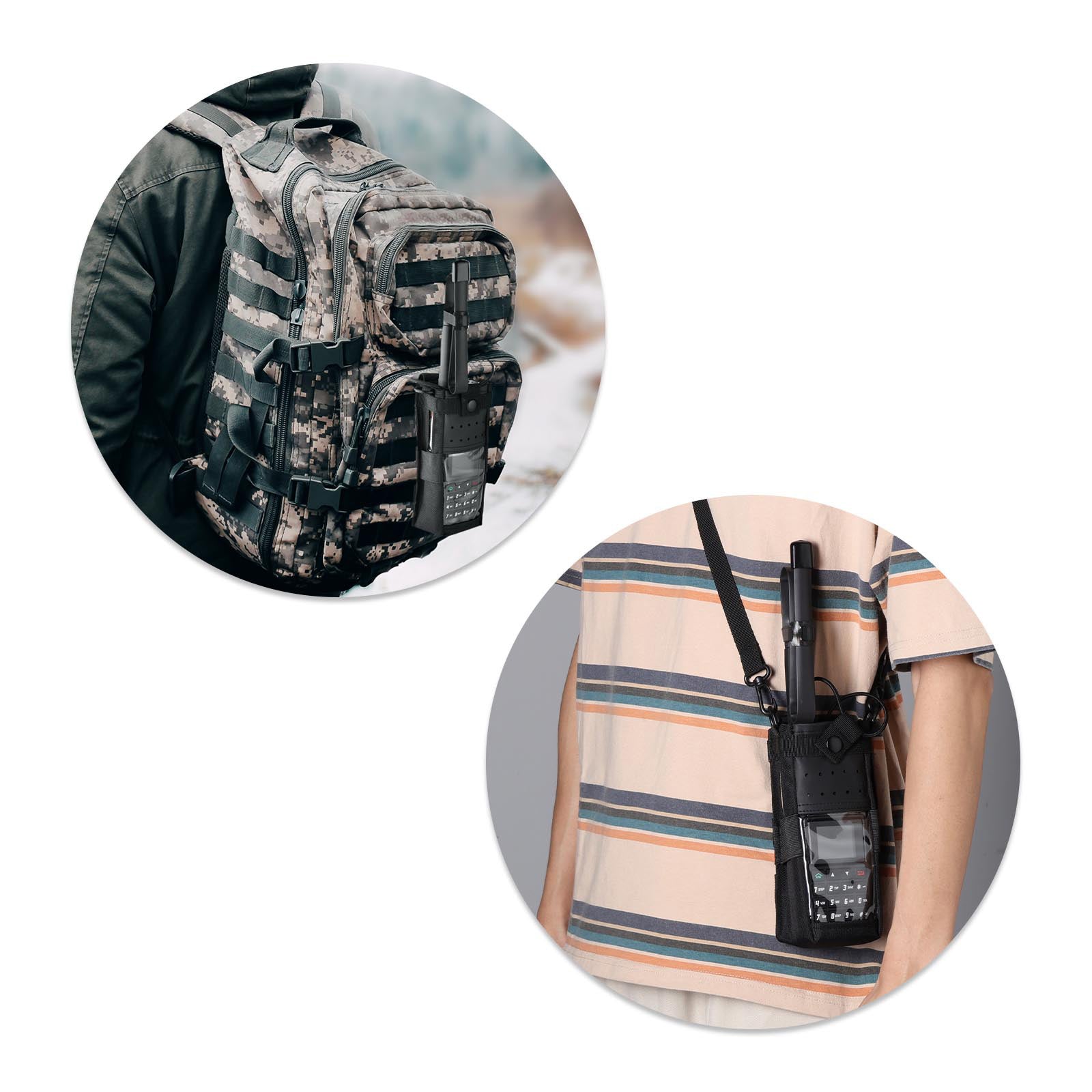 BAOFENG RCH 25 Nylon Radio Case Holder - Durable Tactical Radio Pouch for UV-25 Walkie Talkie | Protective Storage for Outdoor, Hunting, and Emergency Communication