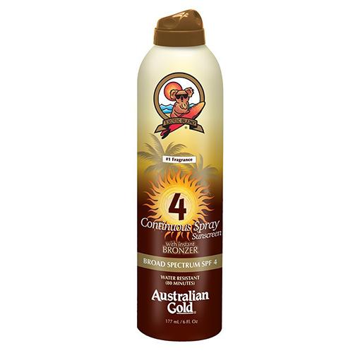 Australian Gold Continuous Bronzer Spray 6 oz - Natural Sunless Tanning Lotion for a Glowing Tan - Perfect for Beach, Pool & Summer Vacations