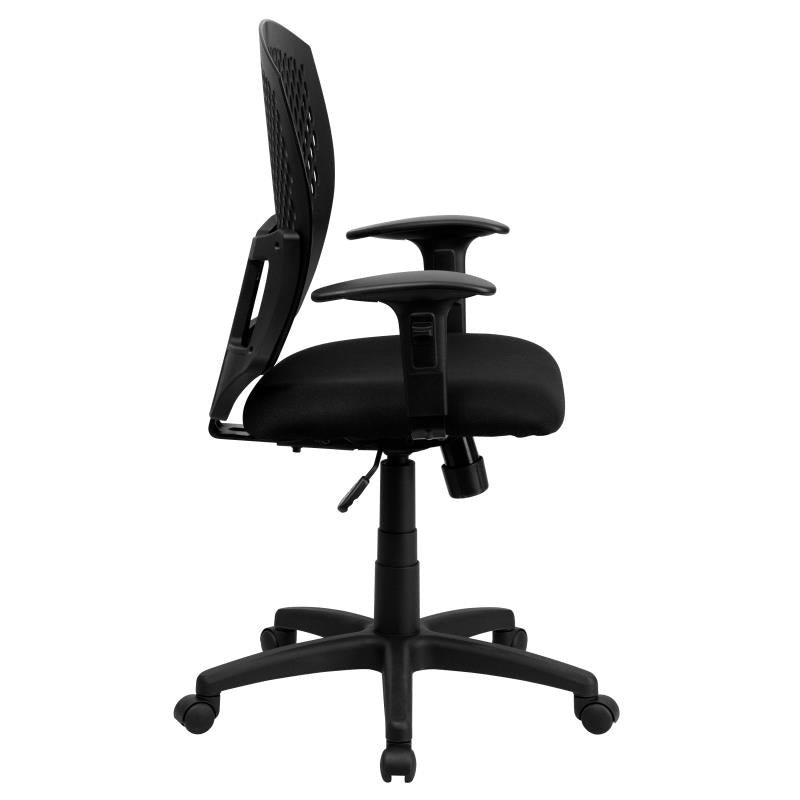 FLASH Mid Back Designer Swivel Office Chair with Fabric Seat - Ergonomic Task Chair for Home & Office Workspaces (Model WL 3958SYG) - Perfect for Computer Desks, Study Rooms & Conference Areas