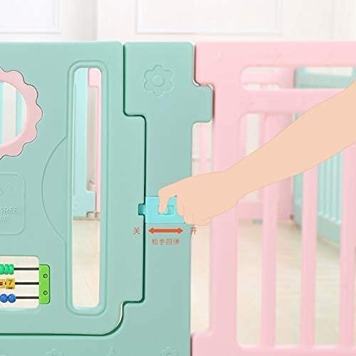 **Foldable Baby Playpen with 8 Activity Panels - Plastic Play Yard Fence & Room Divider for Kids - Safe Child Barrier Toy for Indoor & Outdoor Play**