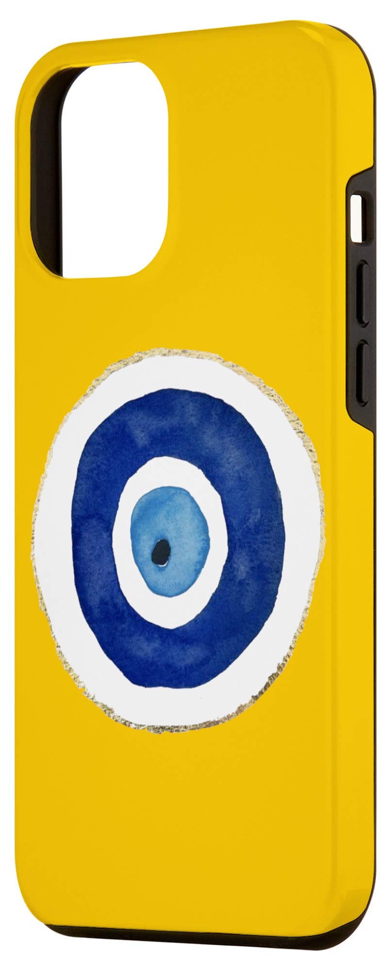 iPhone 12 Pro Max Case - Premium Evil Eye Protection Cover with Yellow Design | Slim Fit, Shockproof & Scratch Resistant | Perfect for Daily Use, Travel & Gift Giving
