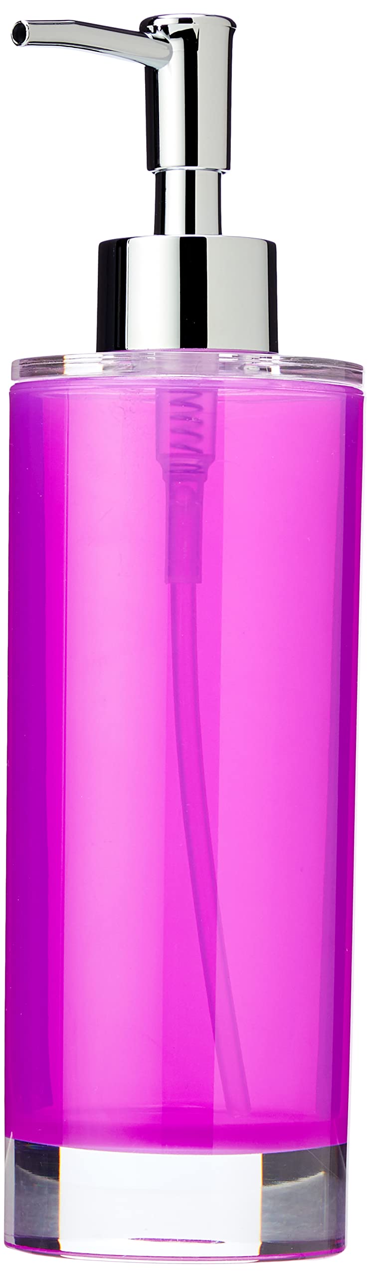 Stylish Purple Polystyrene Soap Dispenser - 6.5 x 6.5 x 22 cm | Modern Bathroom & Kitchen Essential for Hand Soap & Lotion