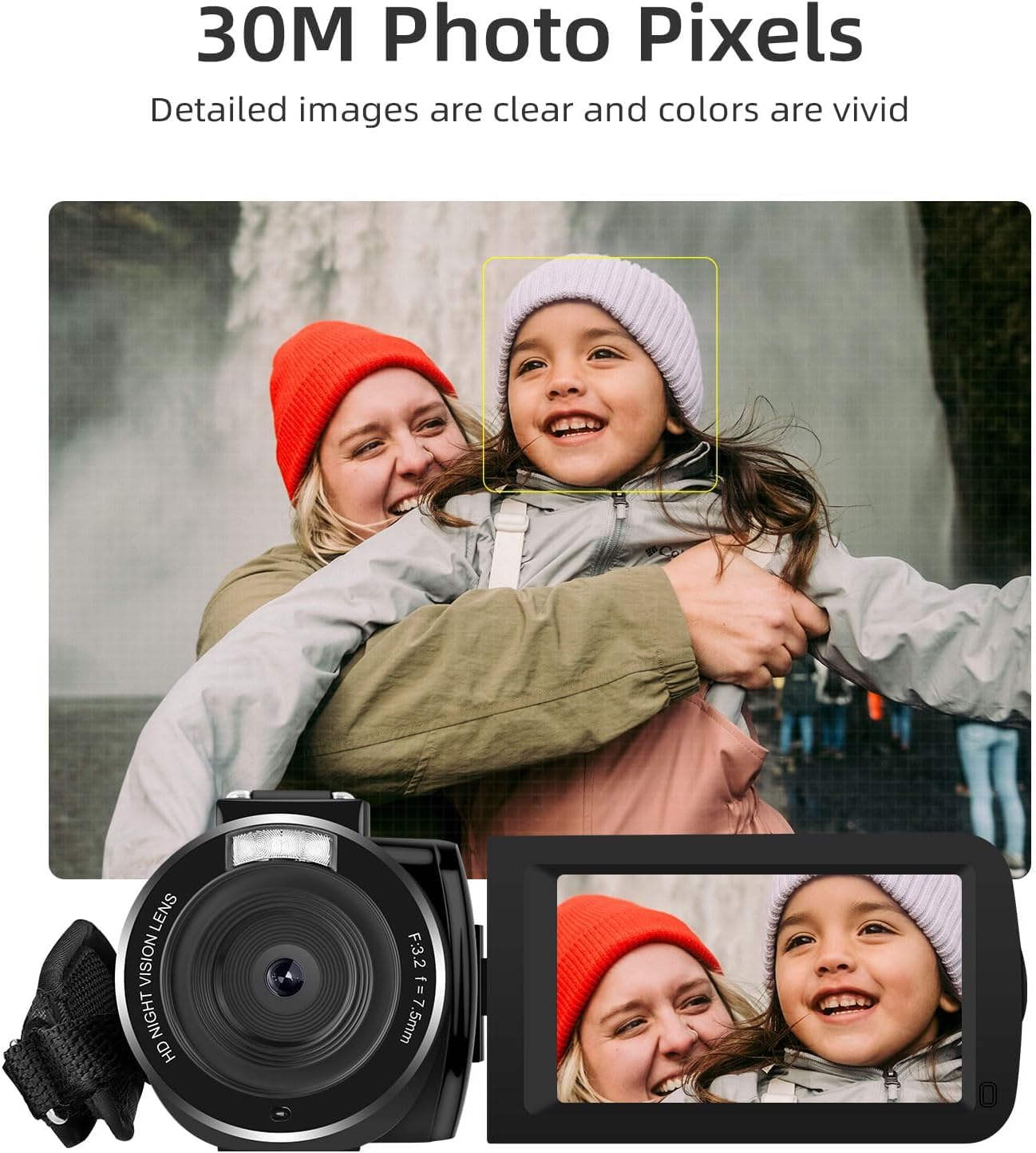 ORDRO B320 Full HD 1080P 30MP Digital Camcorder with IR Night Vision, 3.0