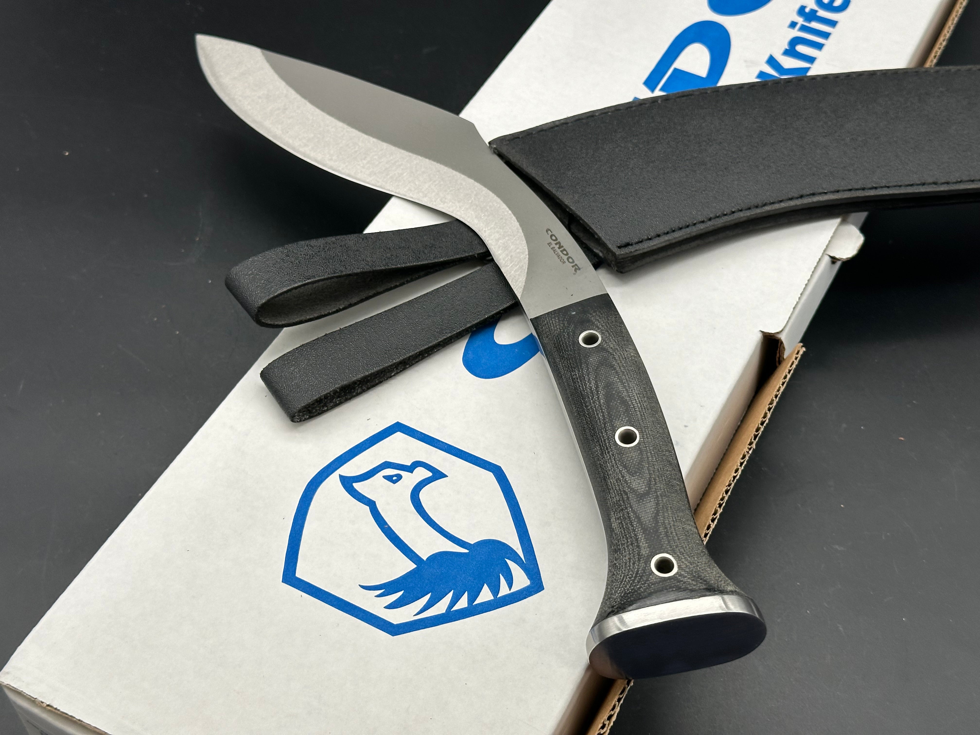 Condor Tool & Knife K Tact Kukri Knife - High Carbon Steel Survival Knife for Outdoor Camping, Hunting & Bushcraft