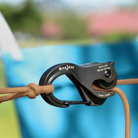 CamJam® XT™ Aluminum Cord Tightener with Paracord - Heavy Duty Rope Tightener for Camping, Hiking, Backpacking & Outdoor Gear Organization