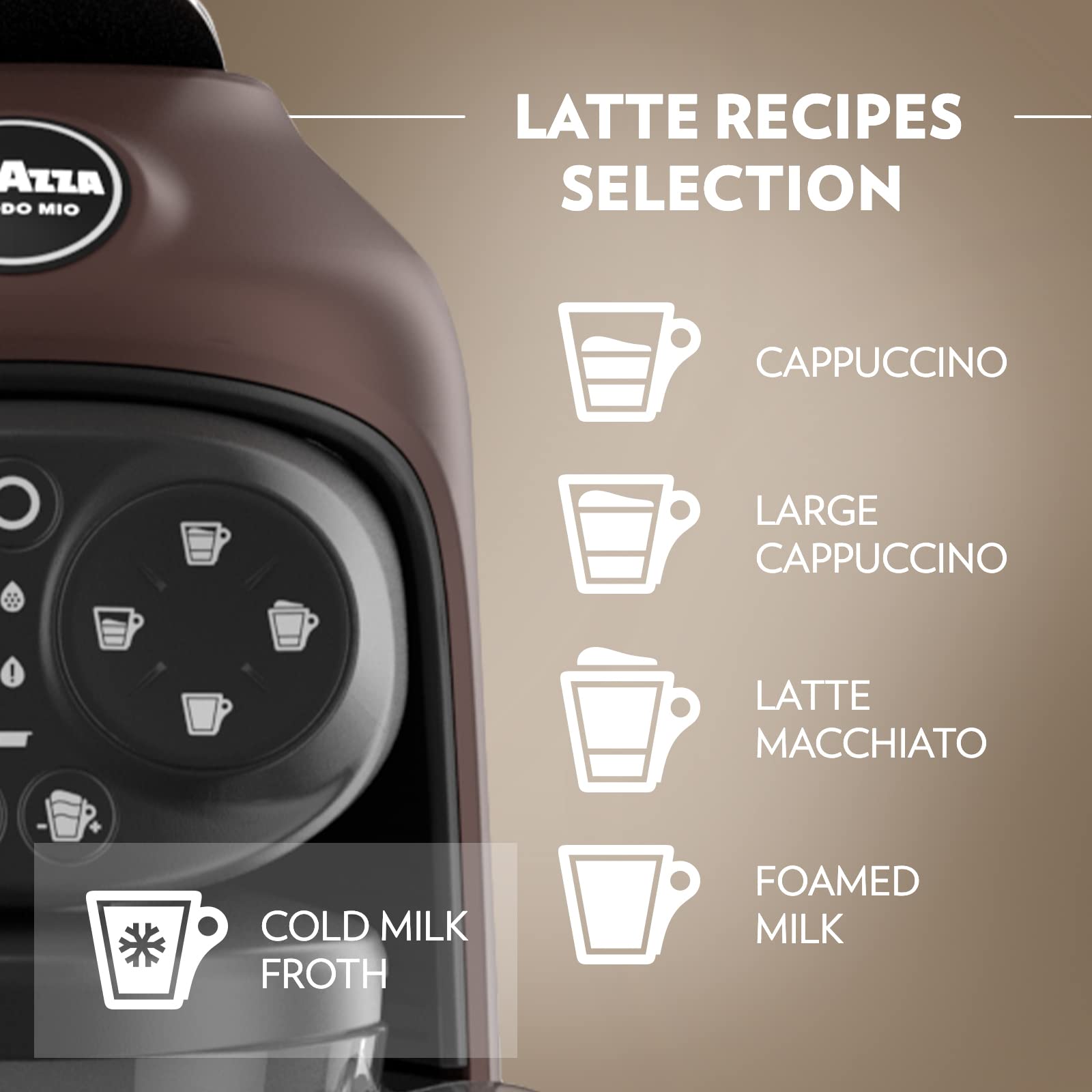 Lavazza A Modo Mio Deséa Coffee Capsule Machine - Compatible with A Modo Mio Pods, Touch Screen, Auto Shut-Off, Dishwasher Safe, 1500W (220-240V) - Perfect for Home & Office Espresso Brewing