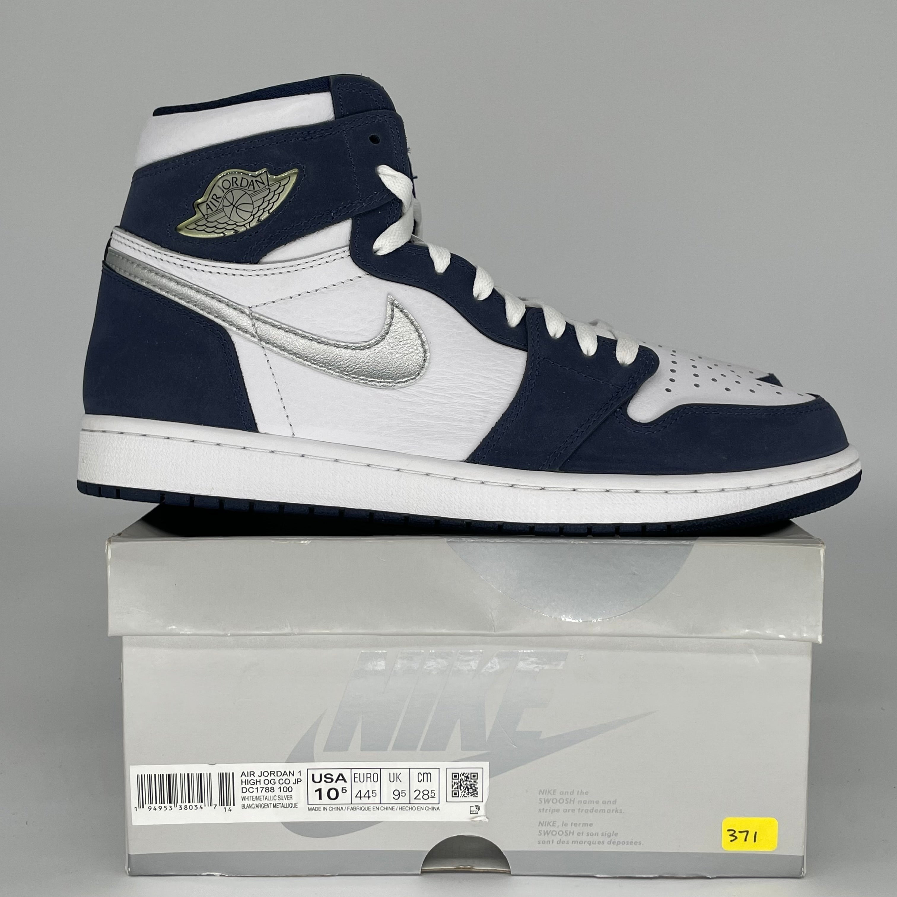 AIR JORDAN 1 CO JAPAN MIDNIGHT NAVY - Men's Basketball Shoes Size 10.5 (DC1788-100) - Authentic Retro Sneakers for Streetwear & Casual Fashion