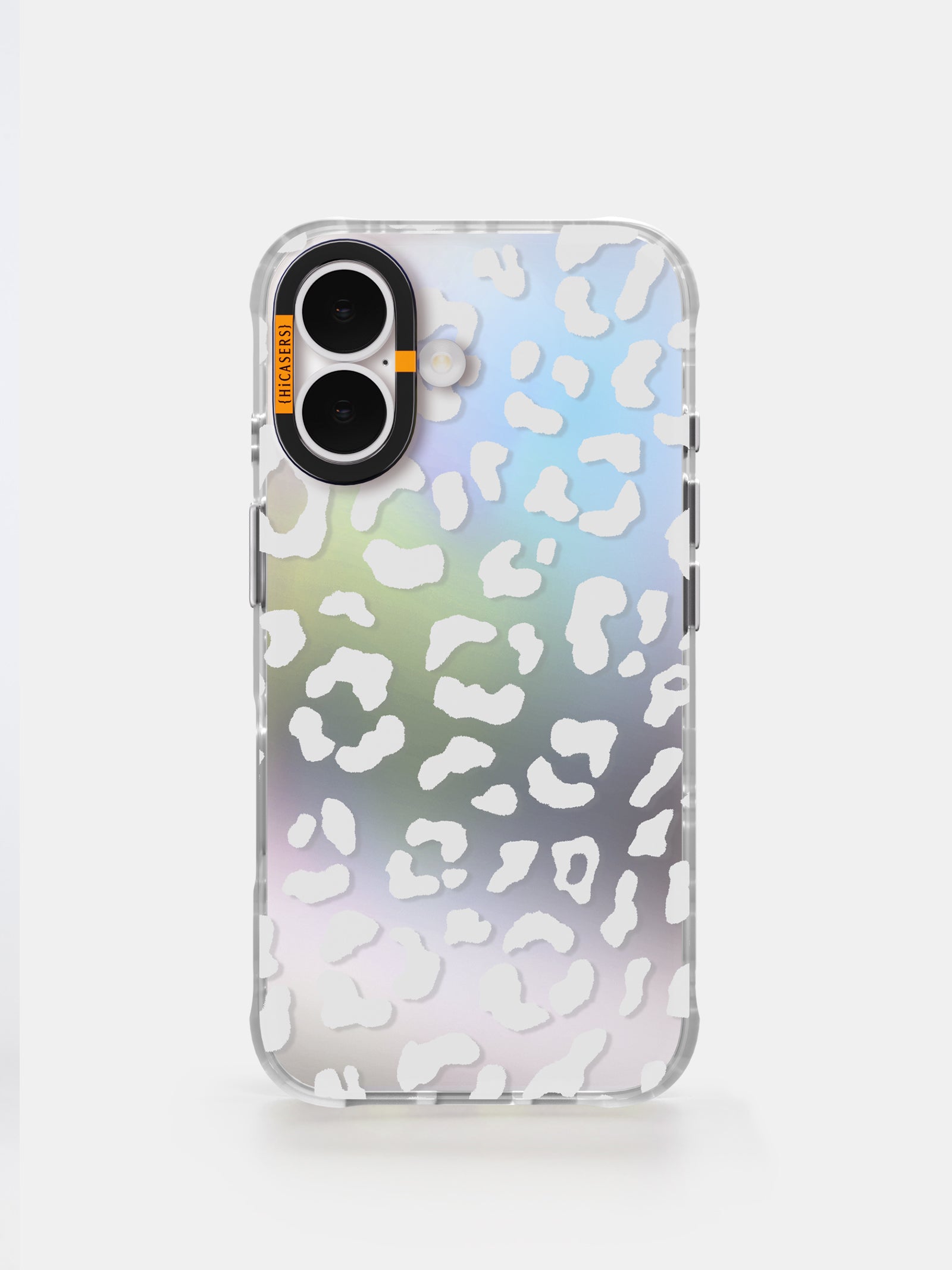 Leopard Print Iridescent Mirror Phone Case - Glitter Snow Design for iPhone & Samsung | Trendy Protective Cover for Women, Girls, Parties & Everyday Use