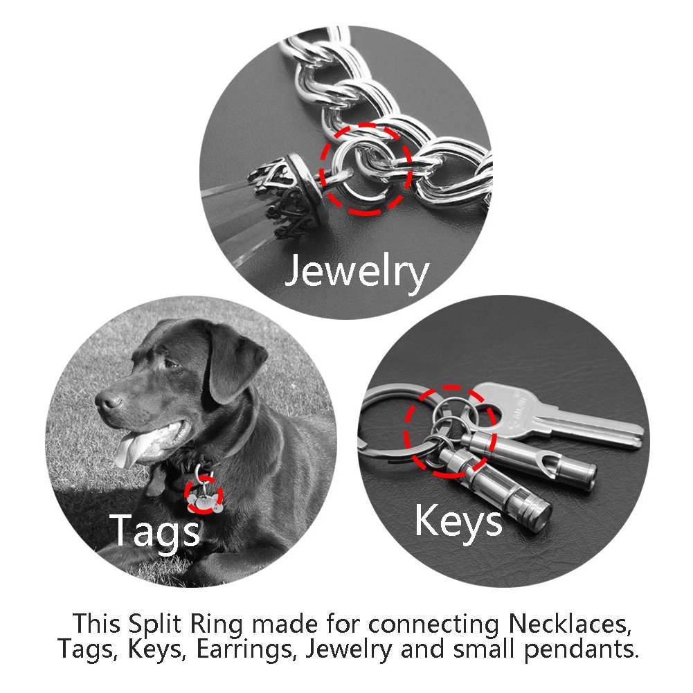 Titanium Split Key Rings 12mm (10 Pack) - Durable for Keys & Accessories